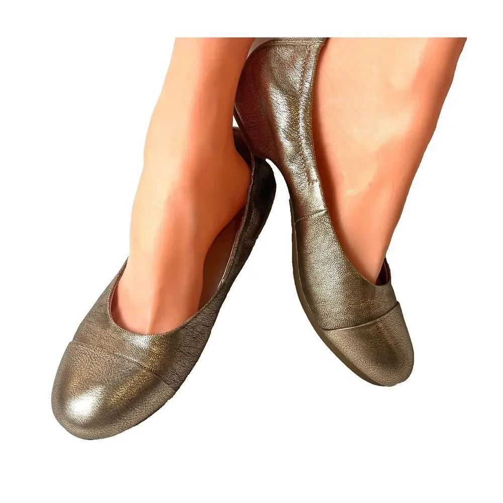 Dansko Gold Flats Elegant Comfort Loafers - Picture 2 of 10
